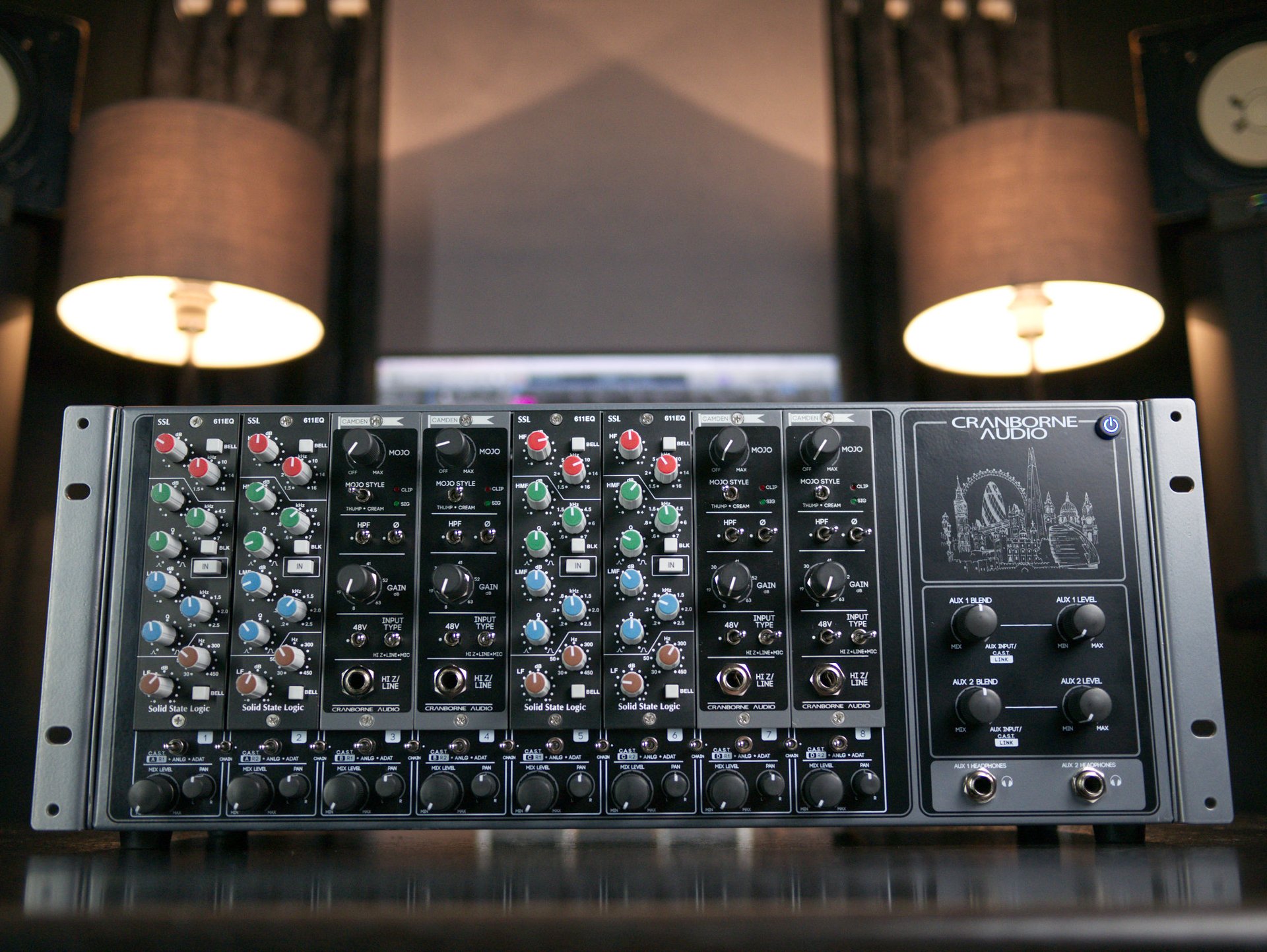 500ADAT ADAT expander, summing mixer, & 500 series rack